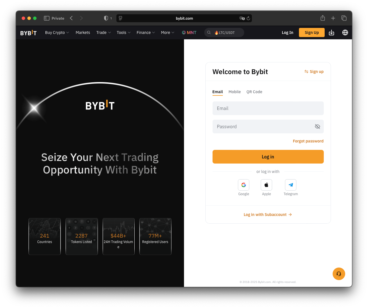 Bybit login